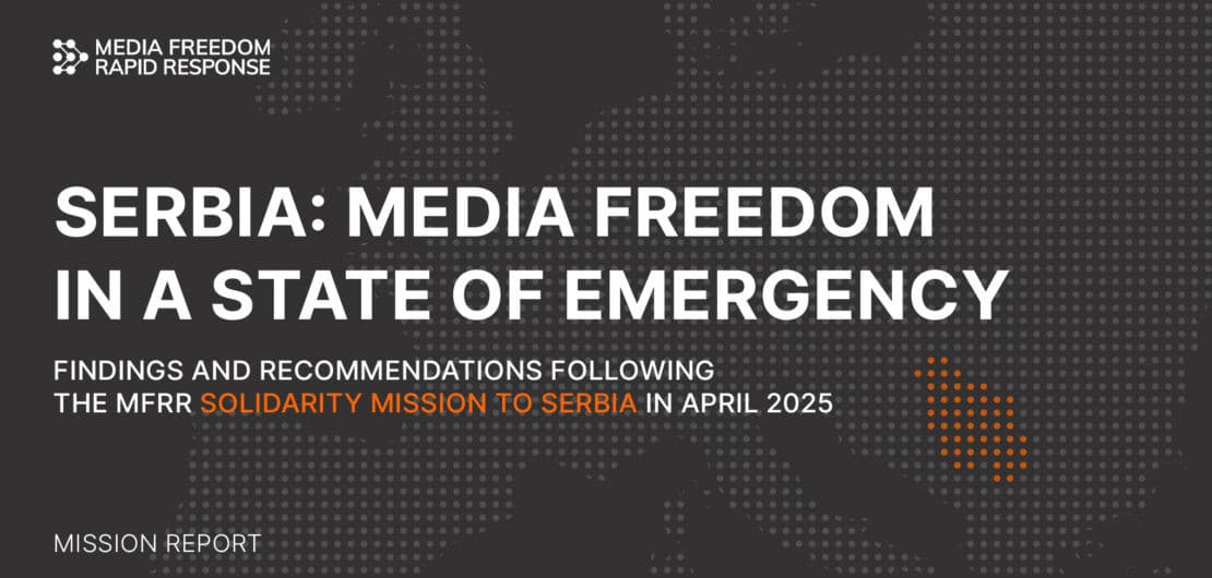 Report of the MFRR Mission in Serbia: Media Freedom in a State of Emergency